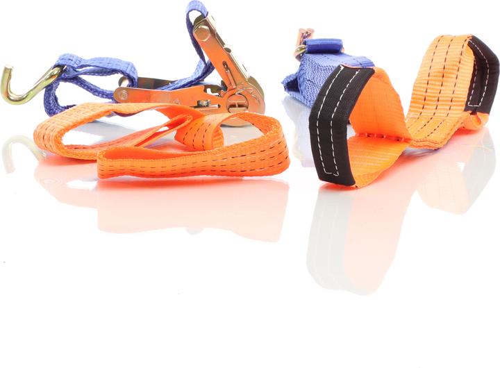 Produktbild Wiltec Auto Spanngurt 4er Set 3,5m x 50 mm 3000 daN Zurrgurte Autotransport Reifengurte