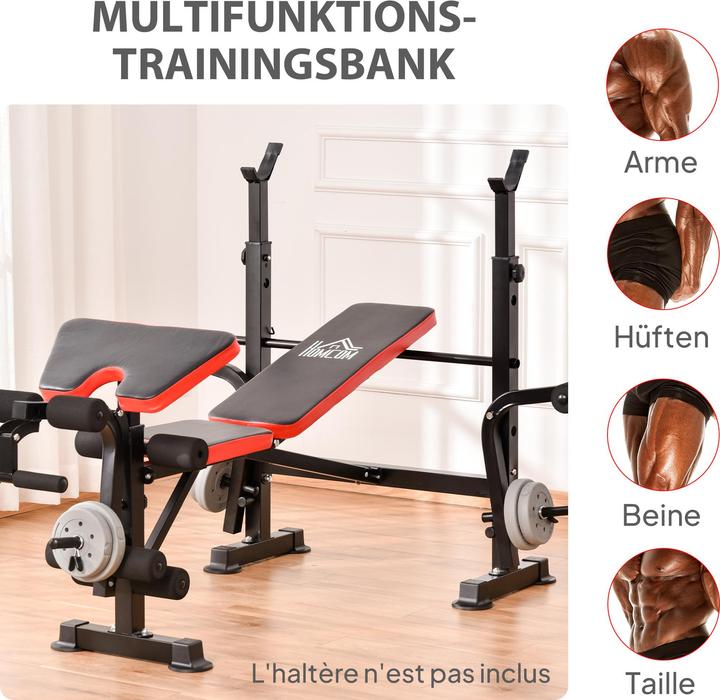 Actual product image Homcom Hantelbank Stahl, Kunststoff Schwarz