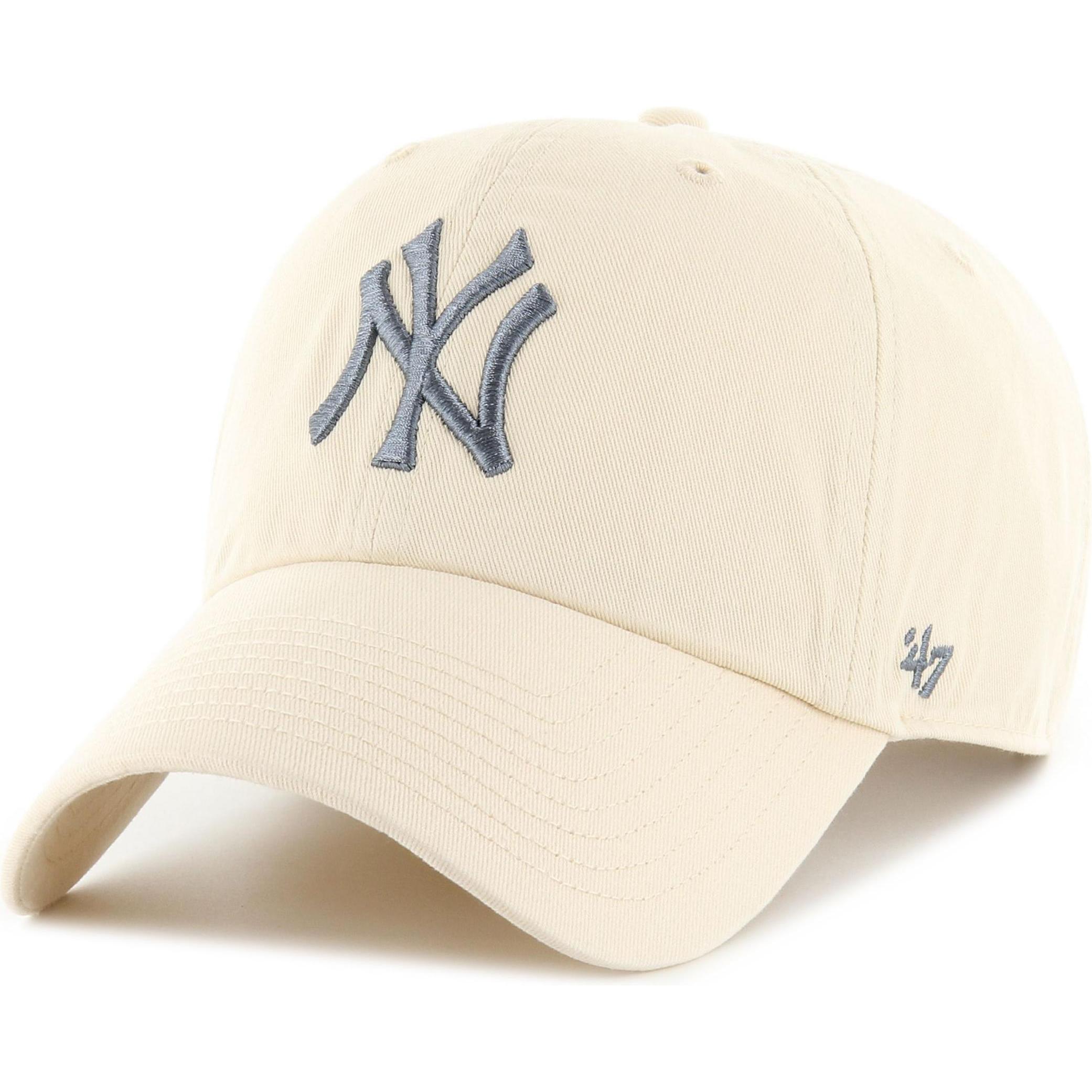 47 Brand, Herren, Cap, Strapback Cap - CLEAN UP New York Yankees natural, Beige