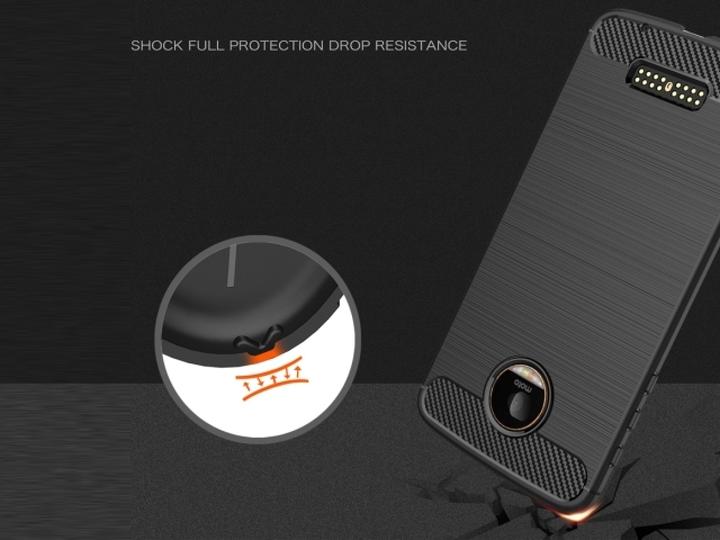 Immagine prodotto Screenguard Lenovo Moto Z Cover Carbon Brushed Soft TPU (Motorola Moto Z)