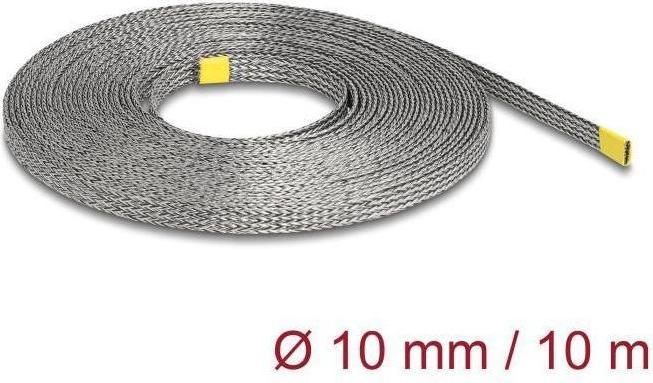Image du produit Delock Gaine tressée pour blindage EMI extensible 10 m x 10 mm (Gaines pour câbles, 1000 cm)