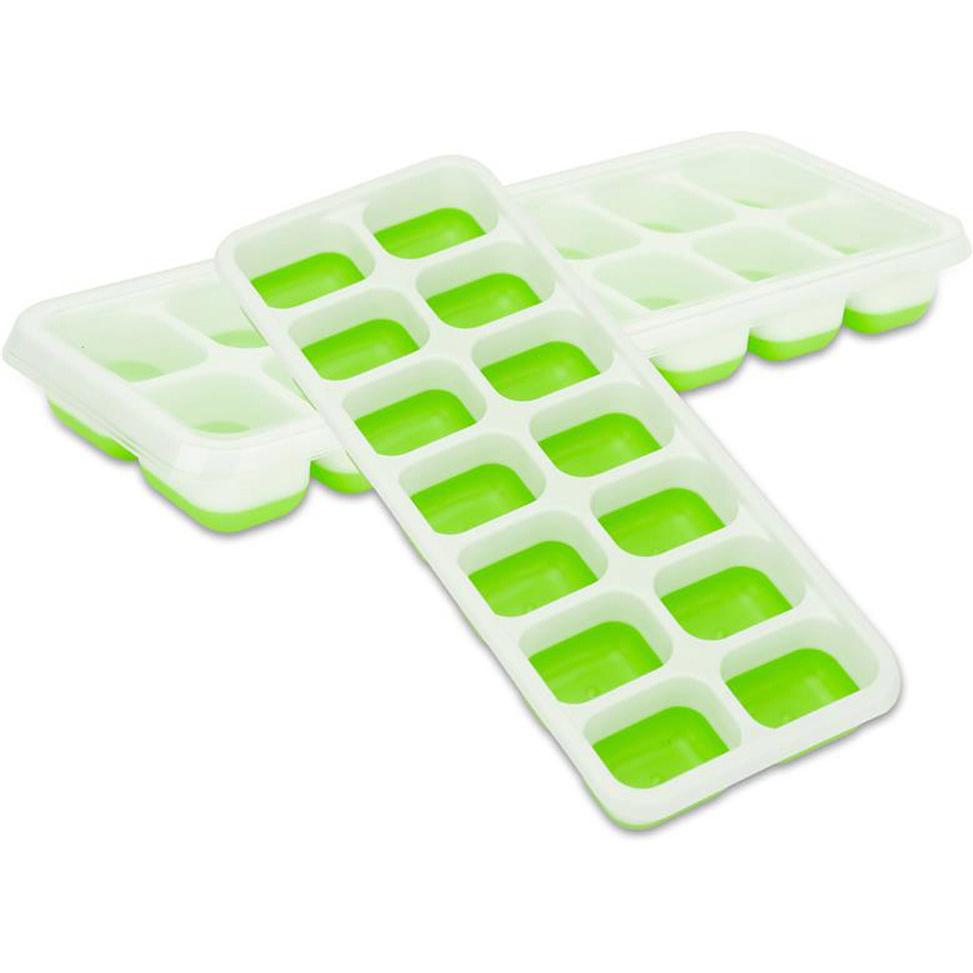 Intirilife Eiswürfelformen - 4er Set à 14 Fächer, Eisherstellung, Grün