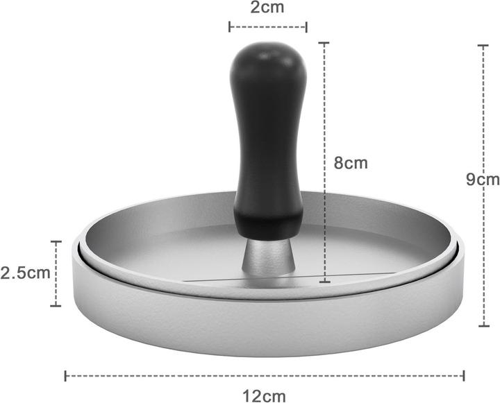 Image du produit Intirilife Presse à hamburger de 11,5 cm de diamètre