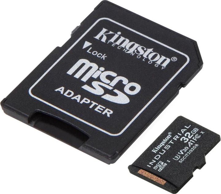 Actual product image Kingston microSDHC Industrial pSLC (32 GB, microSDHC, U3, UHS-I)