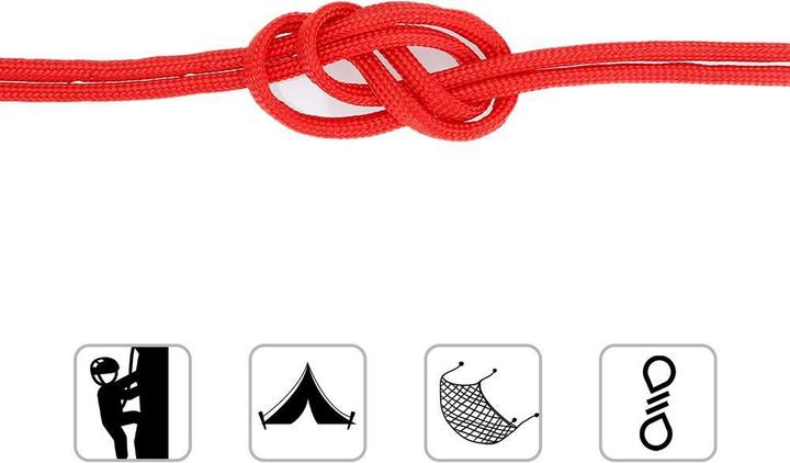 Produktbild Intirilife 31m Nylon Outdoor Seil in ROT (23.30 m)