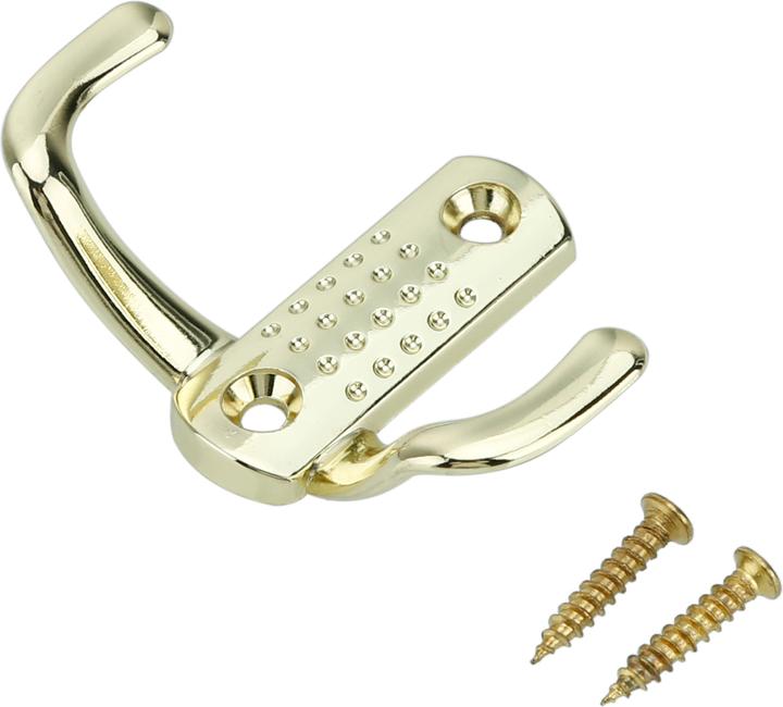 Actual product image Intirilife Double coat hook in gold