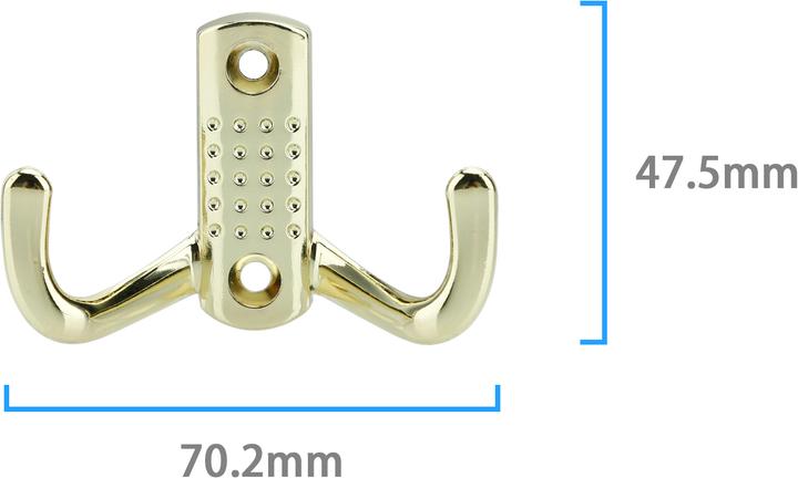 Actual product image Intirilife Double coat hook in gold