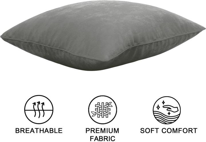 Image du produit Intirilife 2x taies d'oreiller en velours 40x40 cm (40 x 40 cm)