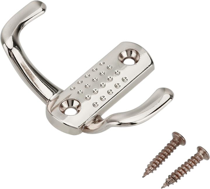 Actual product image Intirilife Double Coat Hook in Satin Nickel