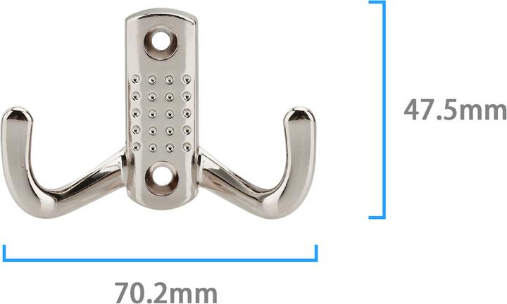 Actual product image Intirilife Double Coat Hook in Satin Nickel