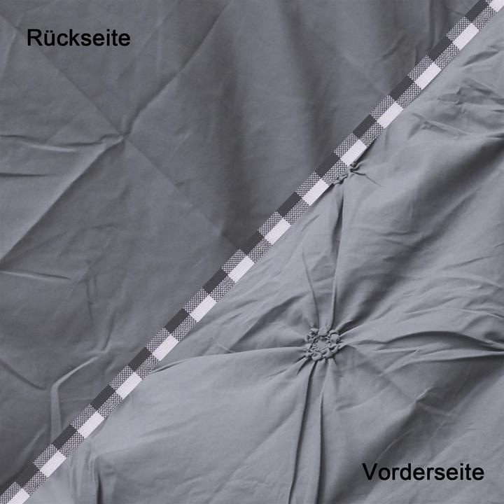 Produktbild Intirilife Bettbezug Kissenbezug in GRAU (Duvetbezug, 135 x 200 cm)