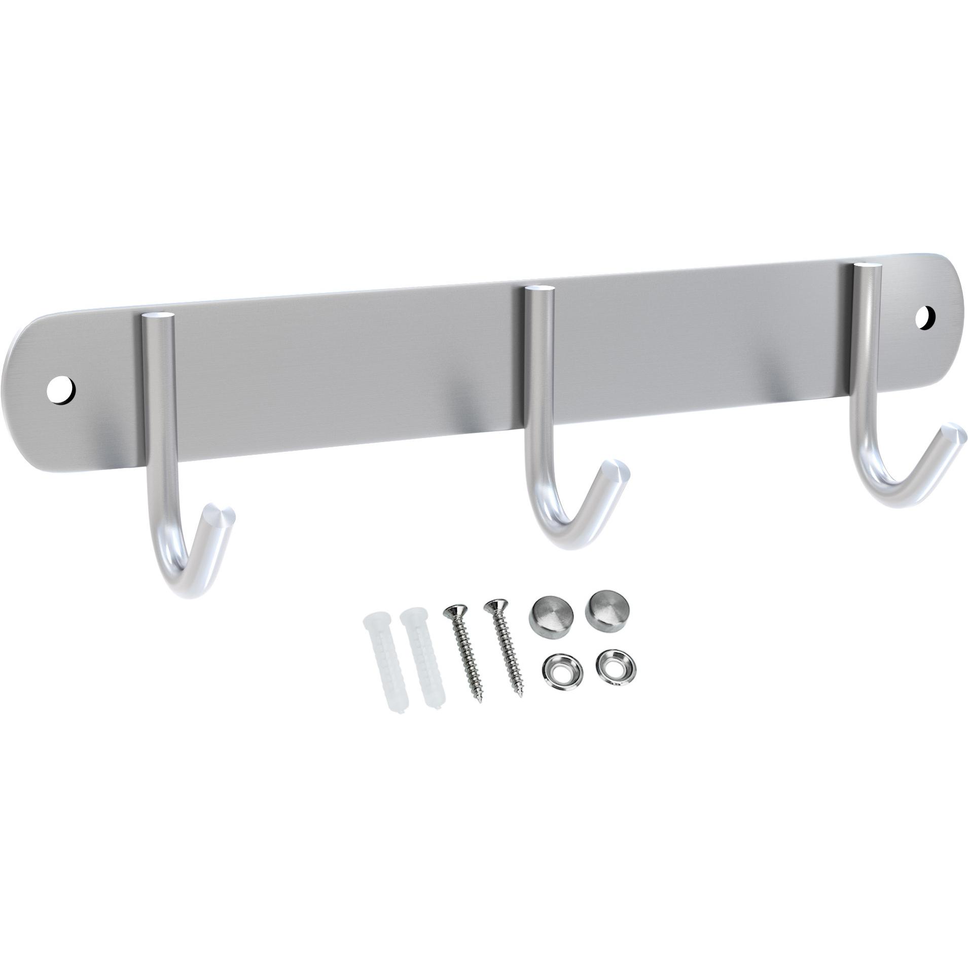Intirilife, Garderobe + Kleiderhaken, Garderobenleiste mit 3 Haken