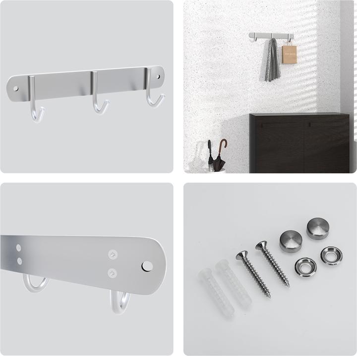 Produktbild Intirilife Garderobenleiste mit 3 Haken