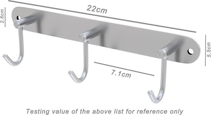 Actual product image Intirilife Coat rail with 3 hooks