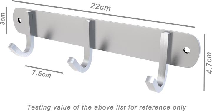 Produktbild Intirilife Garderobenleiste mit 3 Haken