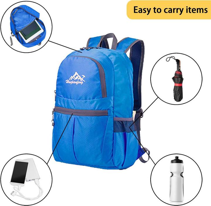 Actual product image Intirilife Foldable Backpack in Azure (36 l)