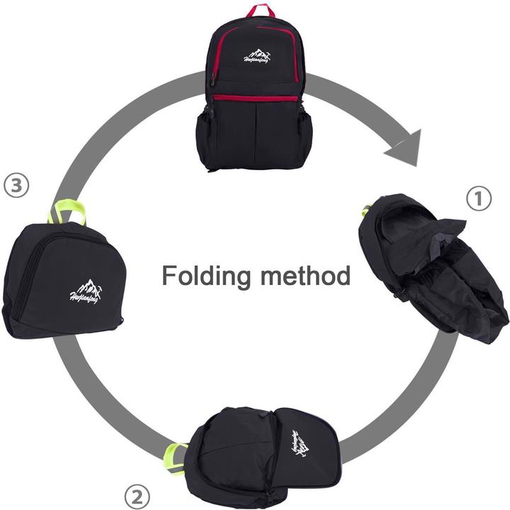 Actual product image Intirilife Foldable backpack in black (36 l)