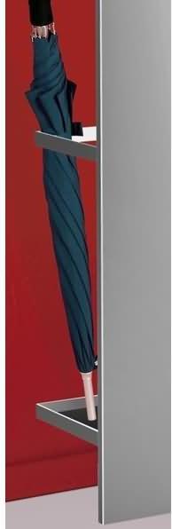 Kerkmann Umbrella holder for Kent coat rack with drip tray aluminium silver