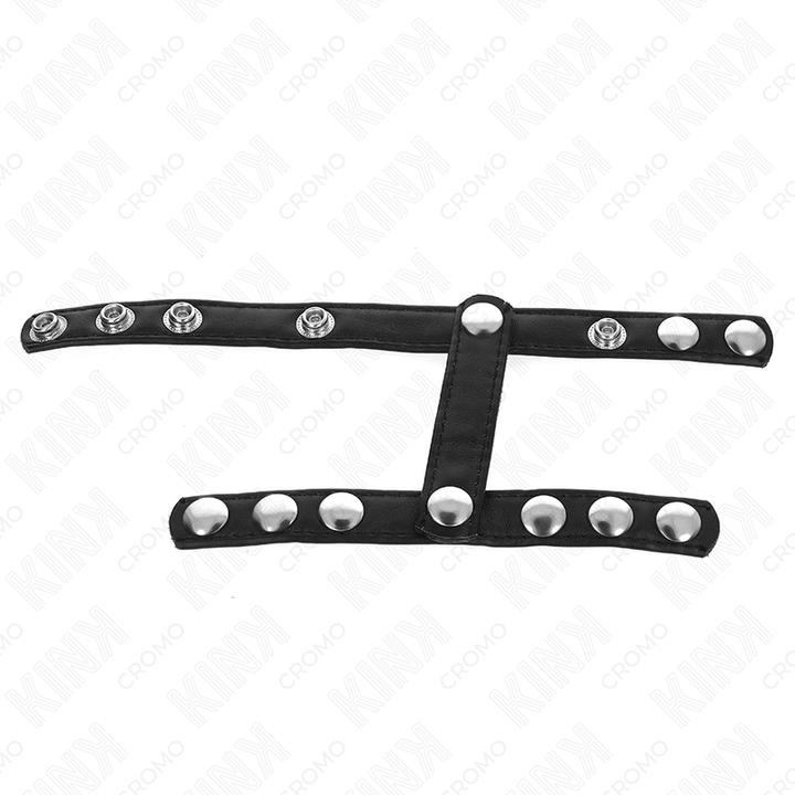 Actual product image Kink Penis Ring With 3 Adjustable Ball Splitter Straps