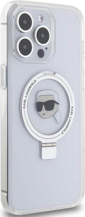 Produktbild Karl Lagerfeld KLHMP15XHMRSKHH iPhone 15 Pro Max 6.7" biały/white hardcase Ring Stand Karl Head MagS (Apple iPhone 15 Pro Max)