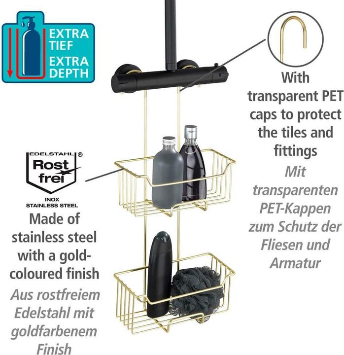 Produktbild Wenko Thermostat-Dusch-Caddy Milo (14 x 14 x 55 cm)