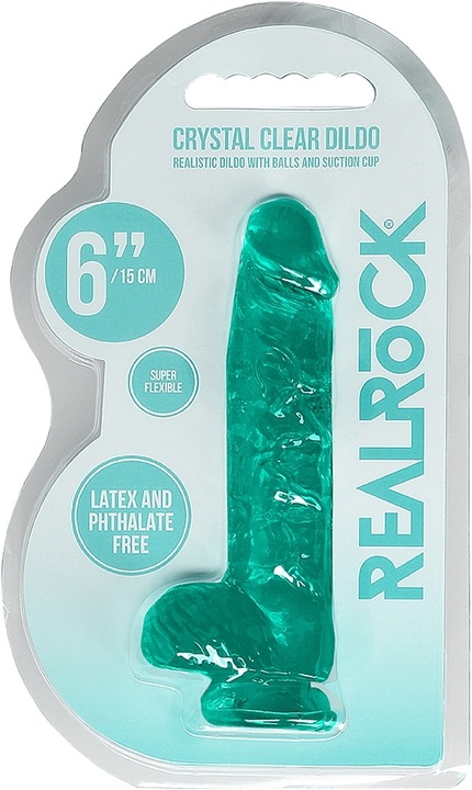 Actual product image RealRock 6" / 15 cm Realistic Dildo with Balls