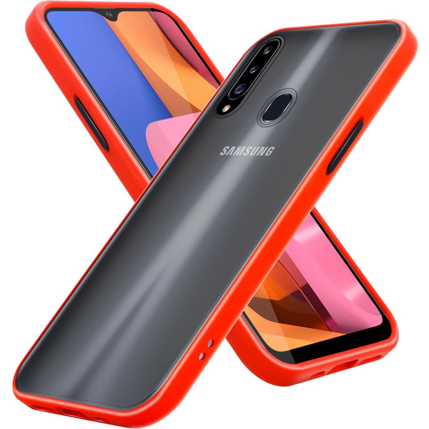 Cadorabo Hybrid Matt Cover (Samsung Galaxy A20s), Smartphone Hülle, Transparent