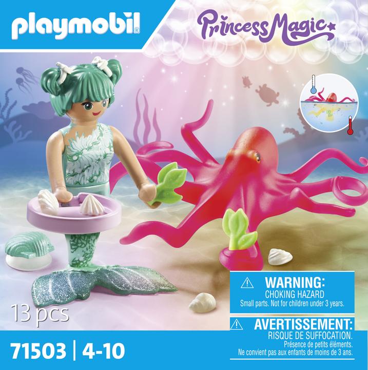 Actual product image Playmobil Mermaid with colour changing octopus (71503, Playmobil Princess Magic)