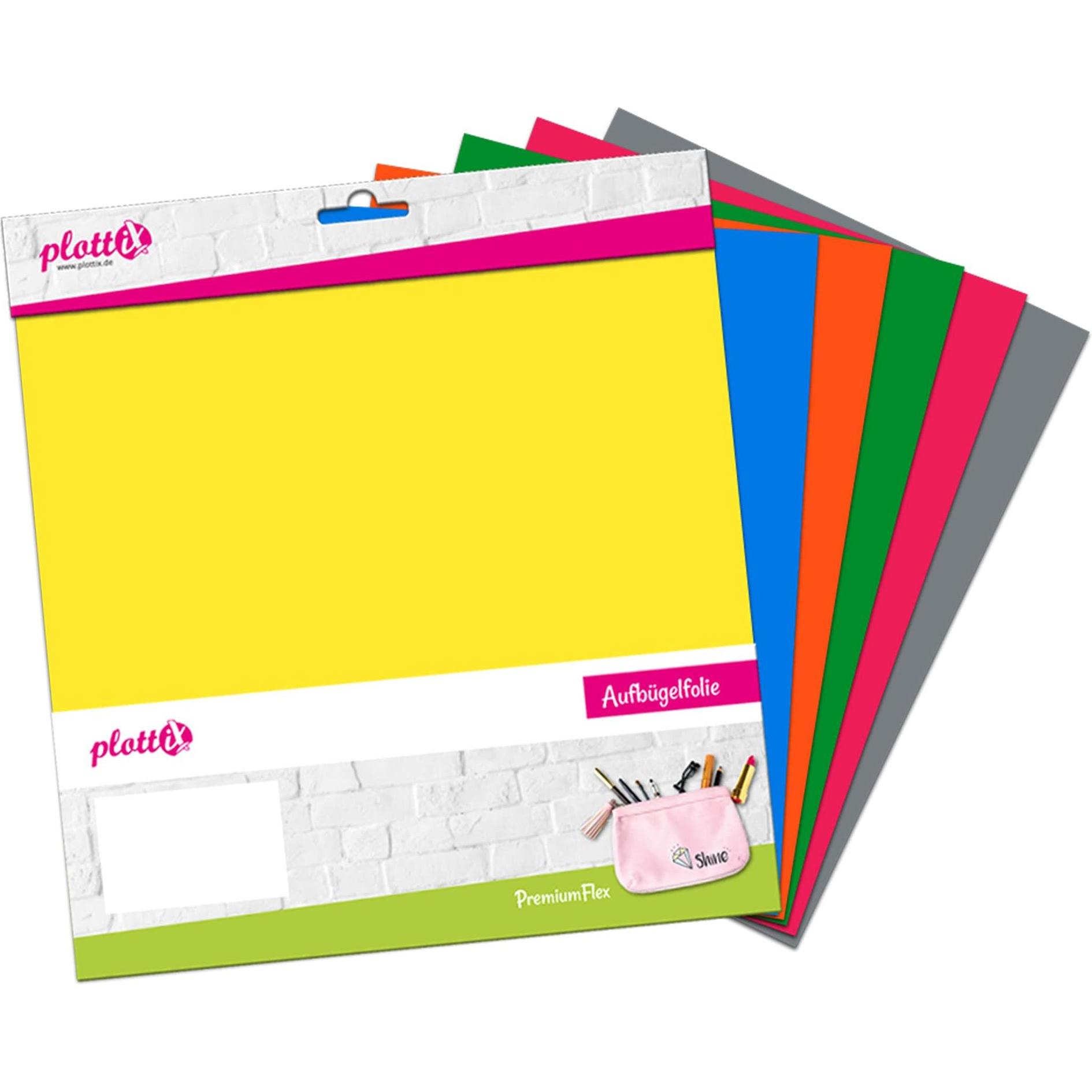 PlottiX PremiumFlex 30cm x 30cm Bundle 2 (6 Folien)