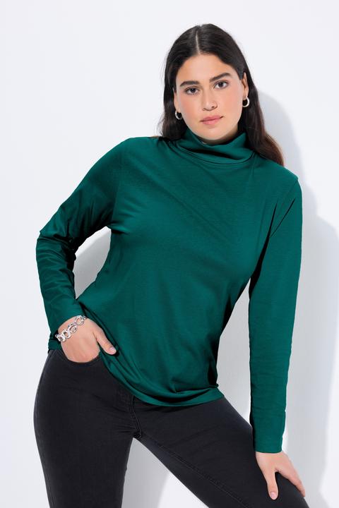 Actual product image Ulla Popken Basic Long Sleeve Slim Fit Turtleneck (60)