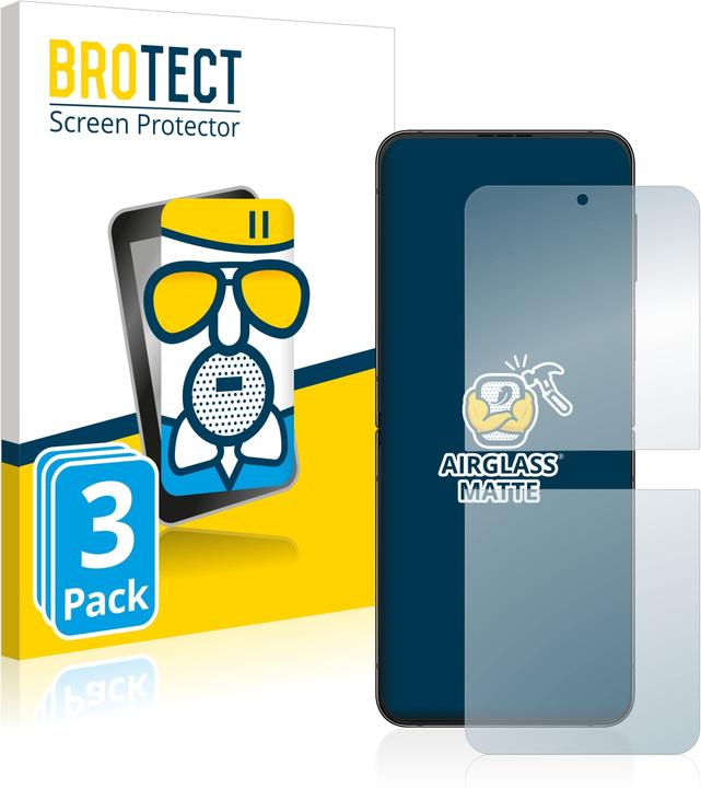 Actual product image BROTECT AirGlass Glass Matte (3 Piece, Samsung Galaxy Z Flip4)