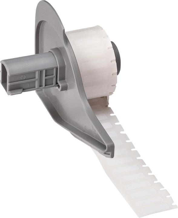 Actual product image Brady M7-9-423, polyester, white, glossy, 16.51 x 5.08 mm, permanent (750 E.) (1.65 cm)