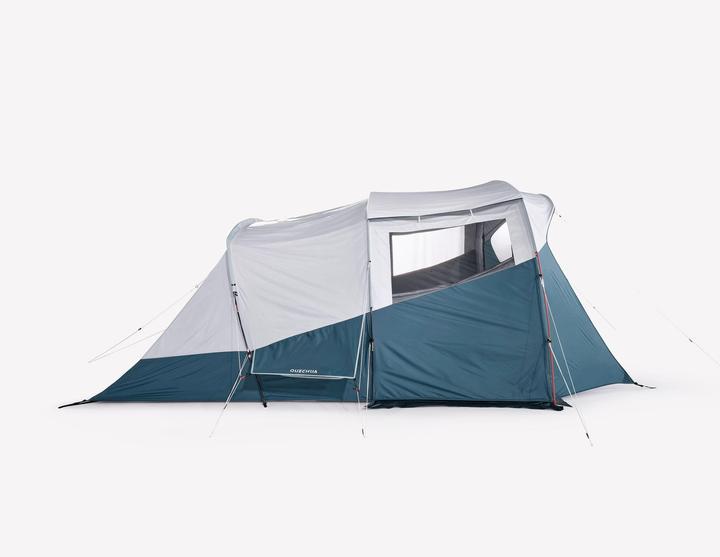 Actual product image Quechua Family tent with poles Fresh & Black - Arpenaz 5.2 for 5 people 2 cabins (Tunnel tent, 16.70 kg, 5 persons)