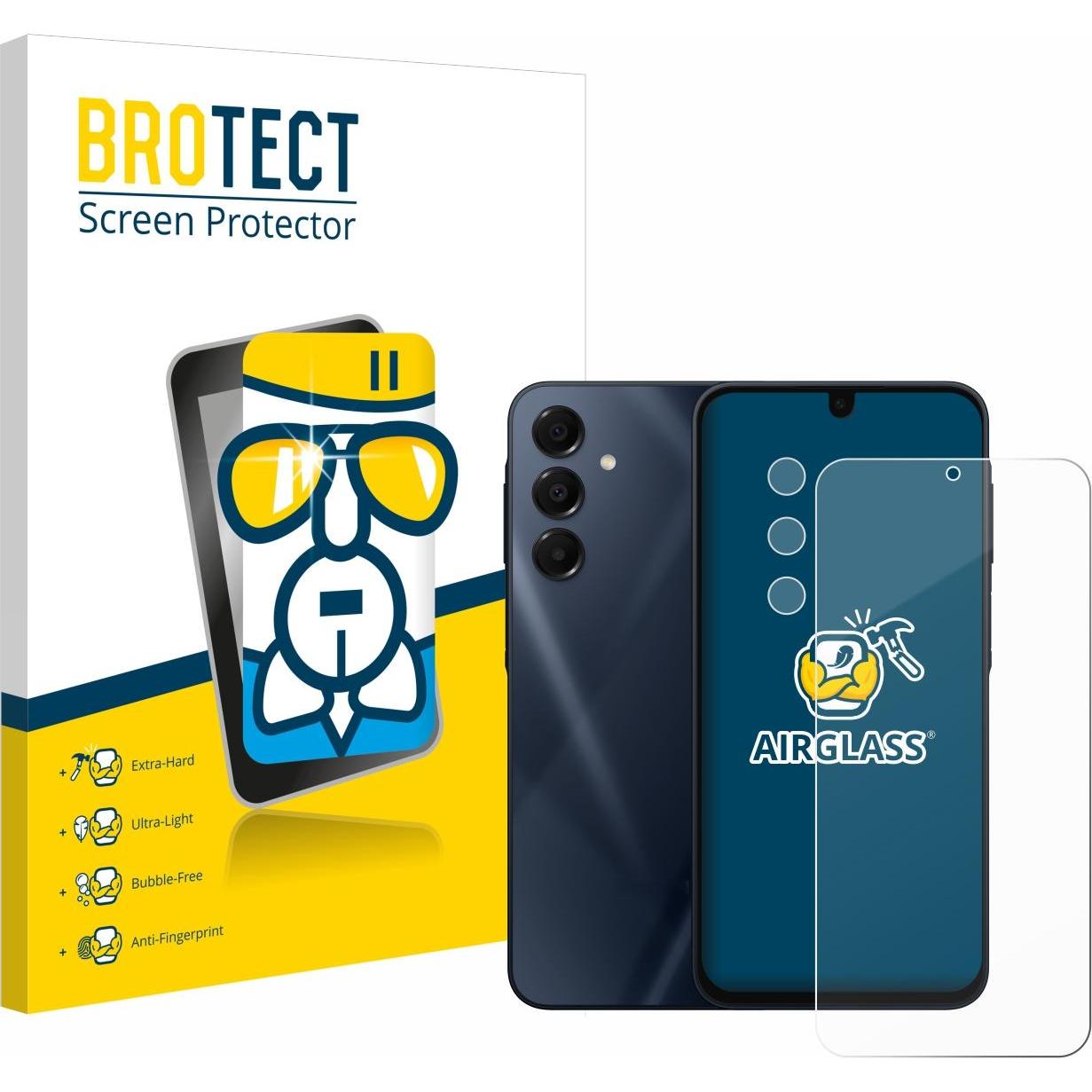 BROTECT Schutzglas Schutzfolie Glas Folie Displayschutz klar (1 Stück, Samsung Galaxy A16), Smartphone Schutzfolie, Tran...