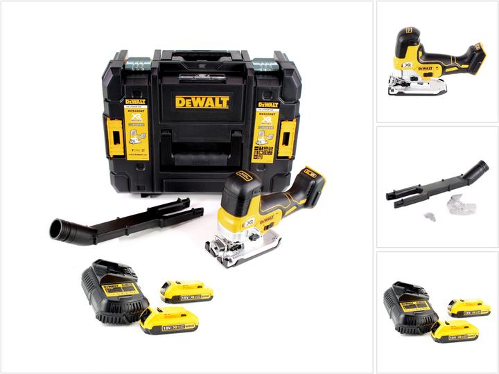 Produktbild DeWalt DCS 335 D2 Akku Stichsäge 18V + 2x Akkus 2,0 Ah + 1x Schnellladegerät in TSTAK
