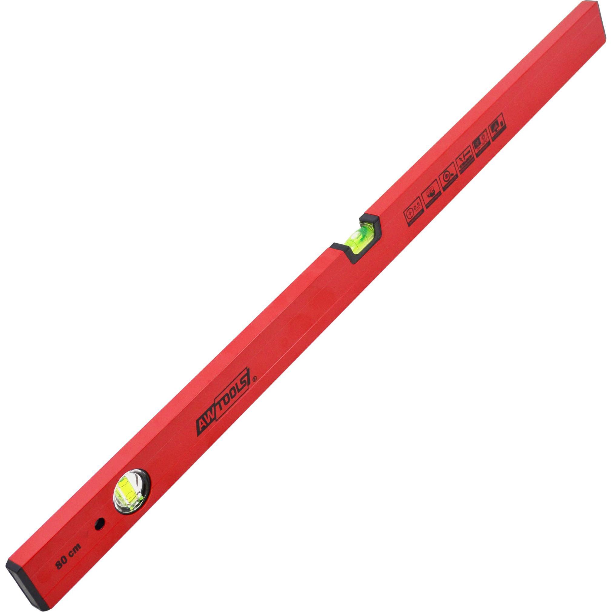 Awtools, Wasserwaage, Poziomica Malowana Czerwona 40cm (40 cm)
