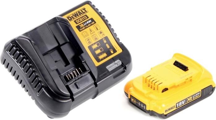 Actual product image DeWalt DCS 380 D1 Reciprocating saw 18 V + 1x rechargeable battery 2.0 Ah + charger