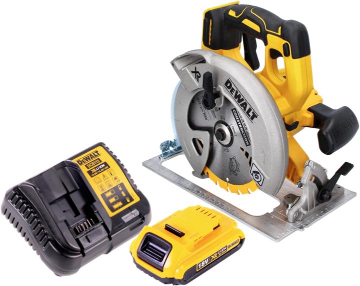 Produktbild DeWalt DCS 570 D1 Akku Handkreissäge 18 V 184 mm Brushless + 1x Akku 2,0 Ah + Ladegerät