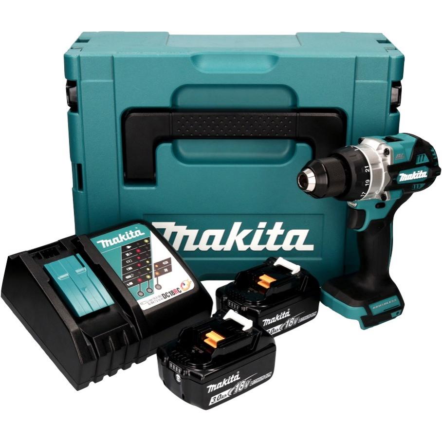 Thumbnail - Makita, Bohrmaschine + Akkuschrauber, Maktia DDF 486 RFJ Akku Bohrschrauber 18 V 130 Nm Brushless + 2x Akku 3,0 Ah + Lad...