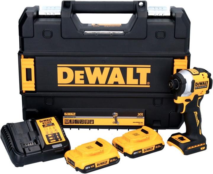 Actual product image DeWalt DCF 850 D2 Battery impact wrench 18 V 205 Nm 1/4" Brushless - 2x battery 2.0 Ah + charger + TST (Rechargeable battery operated)