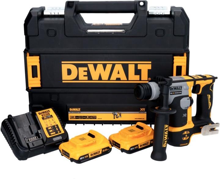 Image du produit DeWalt DCH 172 D2 Marteau perforateur sans fil 18 V 16 mm 1,4 joule SDS plus Brushless + 2x batterie 2,0 (Fonctionnement sur batterie)