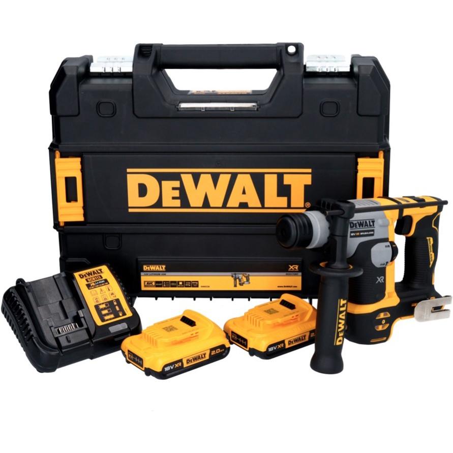 Thumbnail - DeWalt, Bohrmaschine + Akkuschrauber, DCH 172 D2 Akku Bohrhammer 18 V 16 mm 1,4 Joule SDS plus Brushless + 2x Akku 2,0 A...