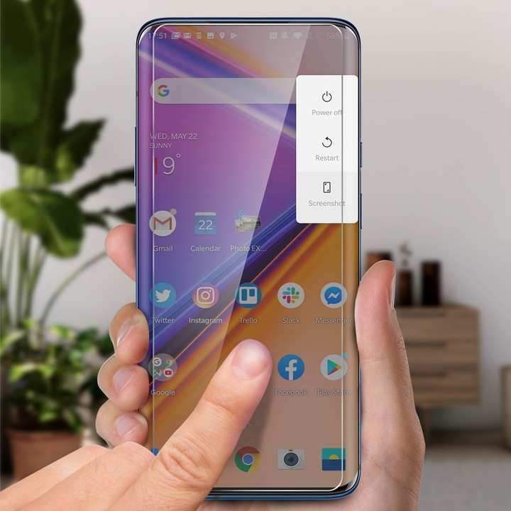 Produktbild Avizar Kristallklare Folie, Glas-Displayschutz (1 Stück, OnePlus 7T Pro)