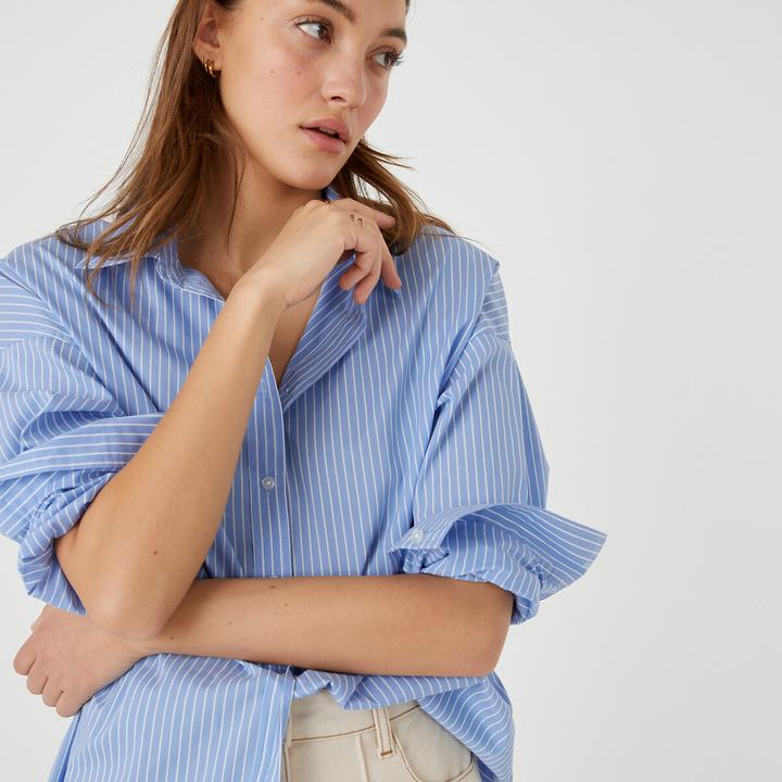 Immagine prodotto La Redoute Collections Camicetta ampia con maniche lunghe e motivo a righe (36)
