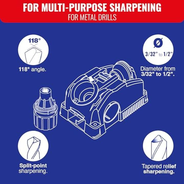 Immagine prodotto Tivoly Affilatrice per trapani Drill Doctor 400 2,5> 13 mm, angolo 118 ° (Affilatrice per trapani)