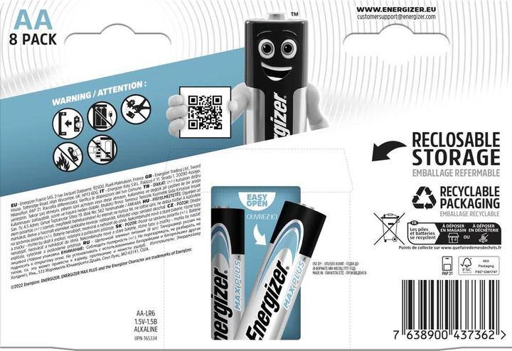 Immagine prodotto Energizer Batteria Max Plus AA (8 pz., AA, 2800 mAh)