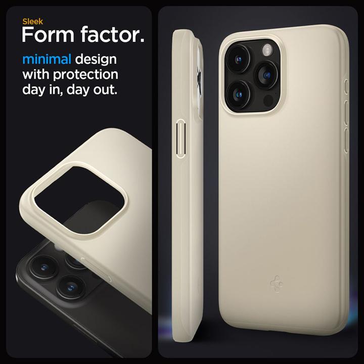 Actual product image Spigen Thin Fit, mute beige - iPhone 15 Pro Max (Apple iPhone 15 Pro Max)
