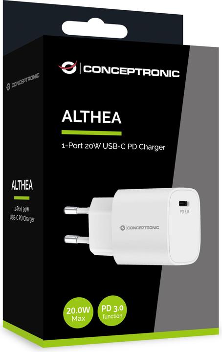 Actual product image Conceptronic Charger 1Port 20W,1xUSB-C Desk PD ws (20 W, 1 portion)