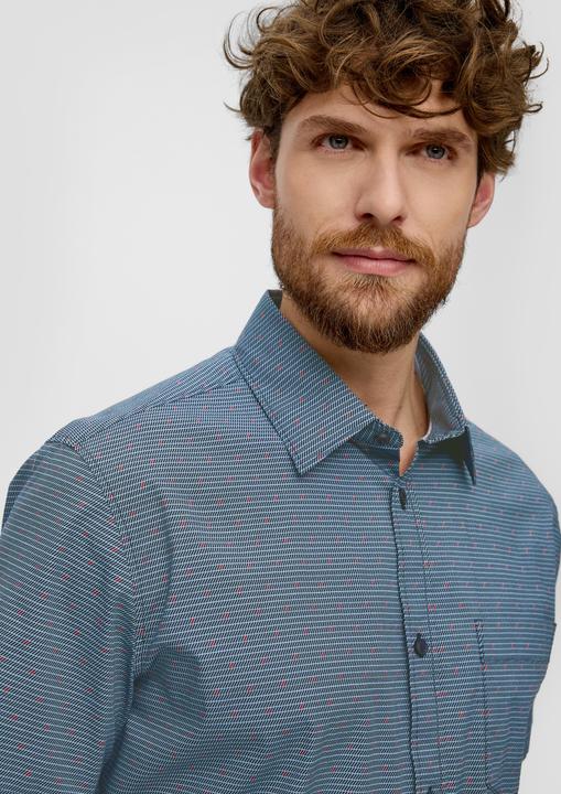 Immagine prodotto S.Oliver Hemd Slim Fit: Kurzarmhemd mit aufgesetzter Tasche (S)