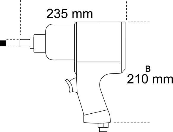 Produktbild BETA PNEUMATIC IMPACT NUT 1/2 "1750 Nm 1927P (Akkubetrieb)